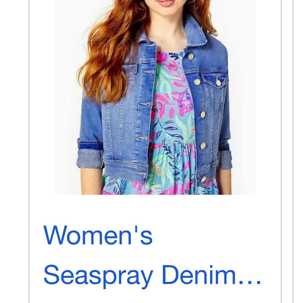 Lilly Pulitzer Sea Spray denim jacket!